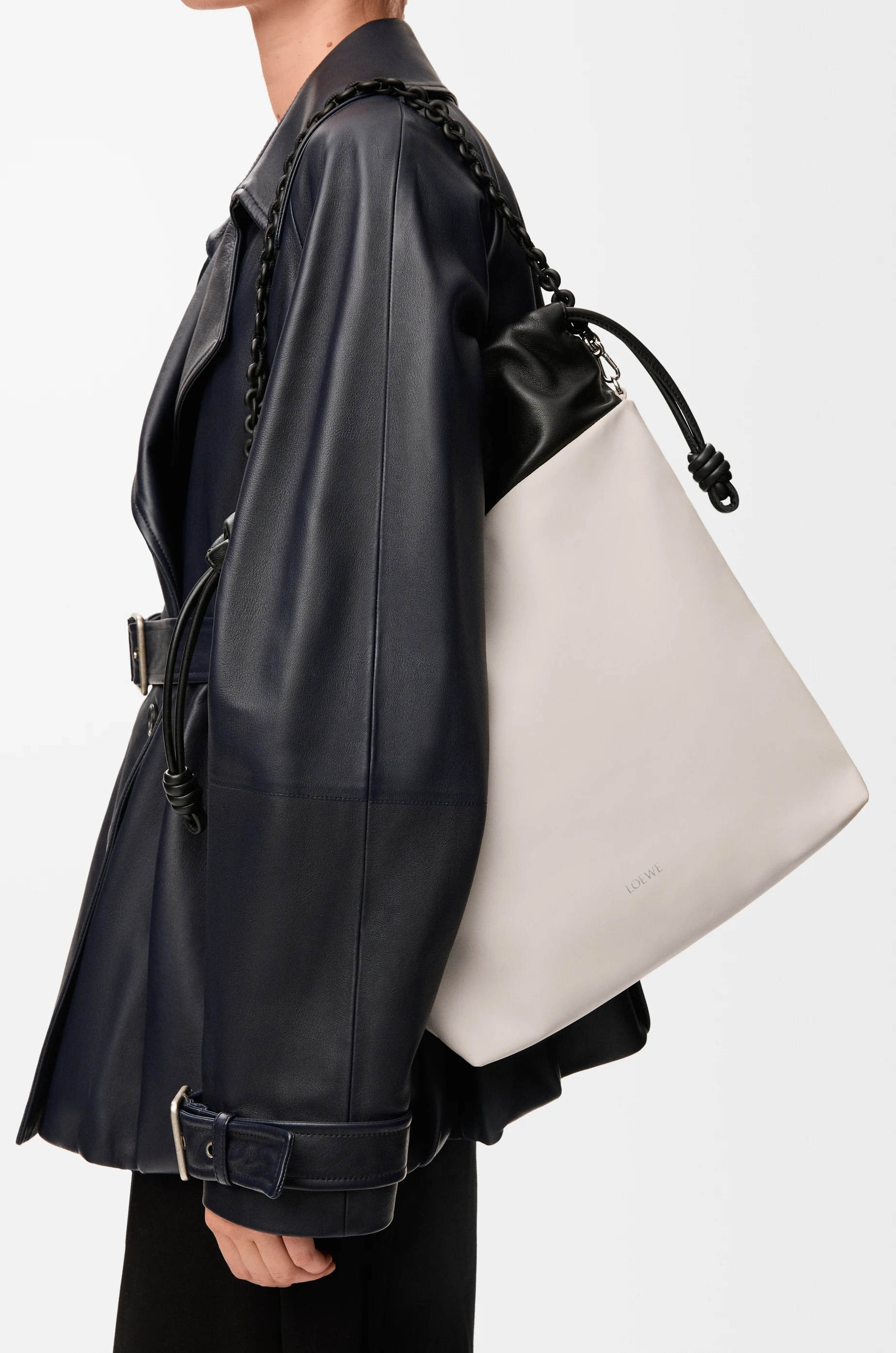 Loewe Flamenco Shoulder Bag In White