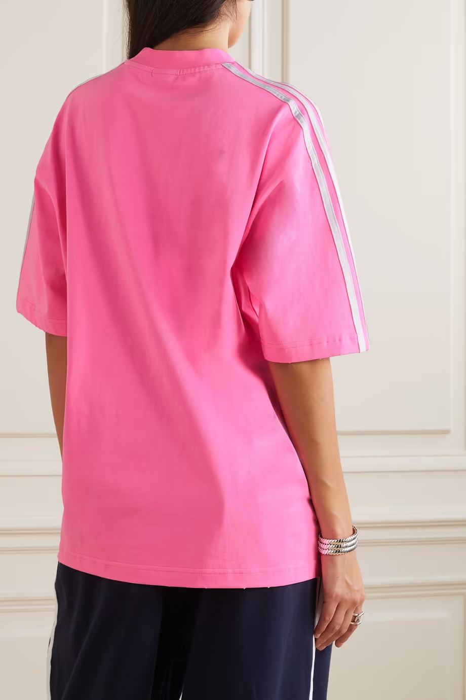 Balenciaga X Adidas Logo-print T-shirt In Pink