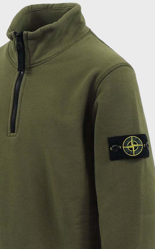 Stone Island High Collar And Long Sleeves Sweater In Green