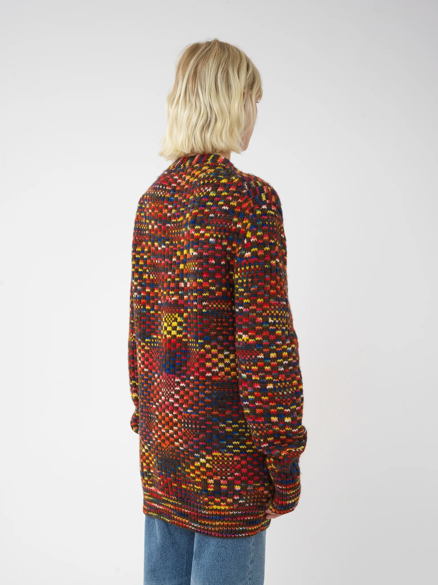 Chloé Generous V Neck Cardigan Multi In Multicolor