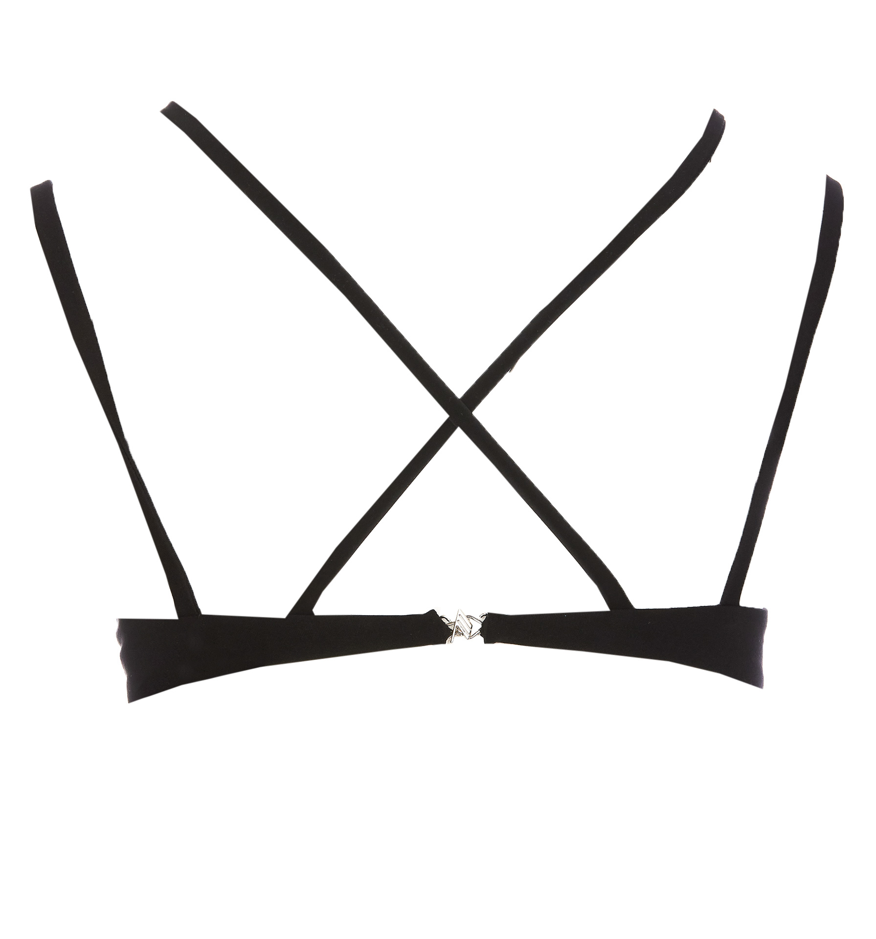 Attico Amos Criss-cross Bralette Top In Black