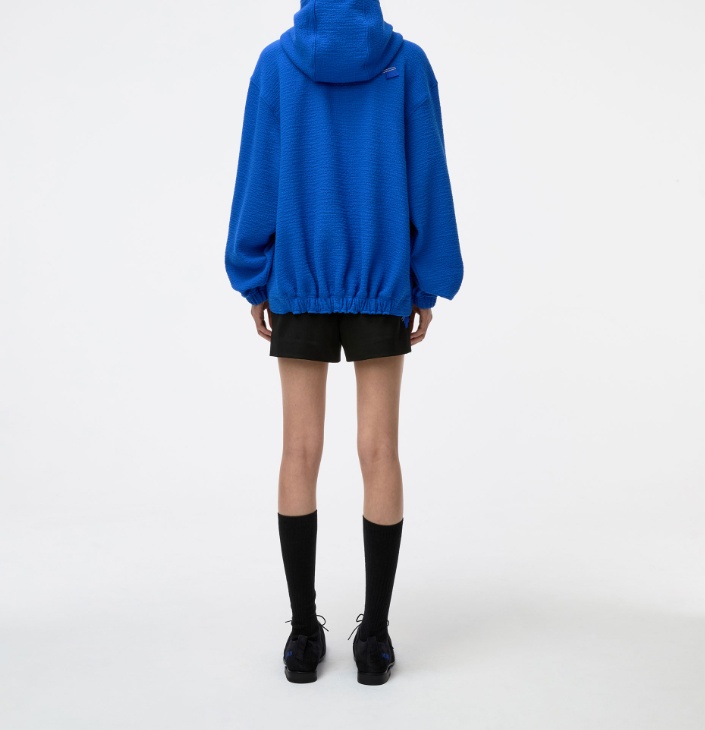Ader Error Realce Hoodie Zip-up In Blue