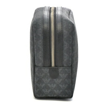 Emporio Armani Black And Gray Logo Printed Handbag In Black