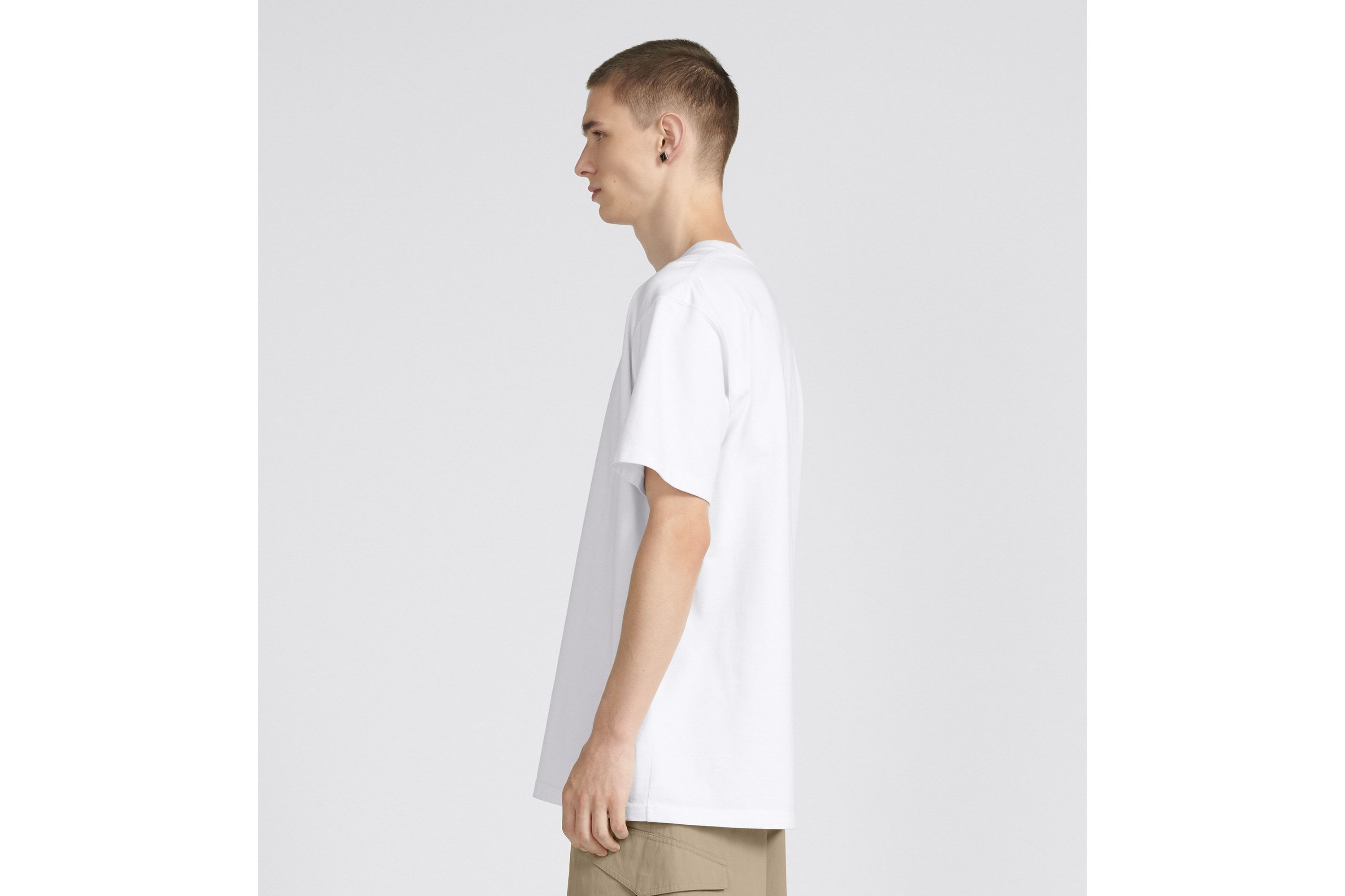 Dior Plain Knitted T-shirt In White