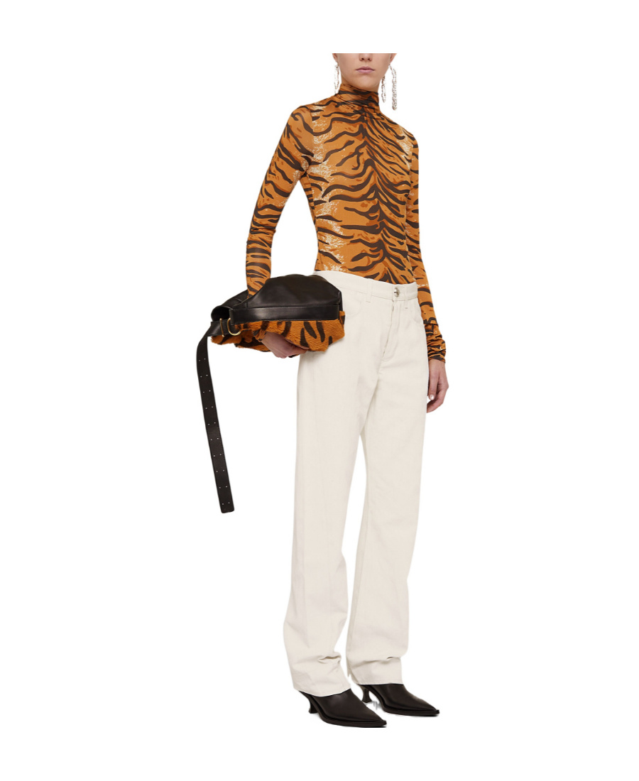 Jil Sander High-waisted Tapered Jeans In White