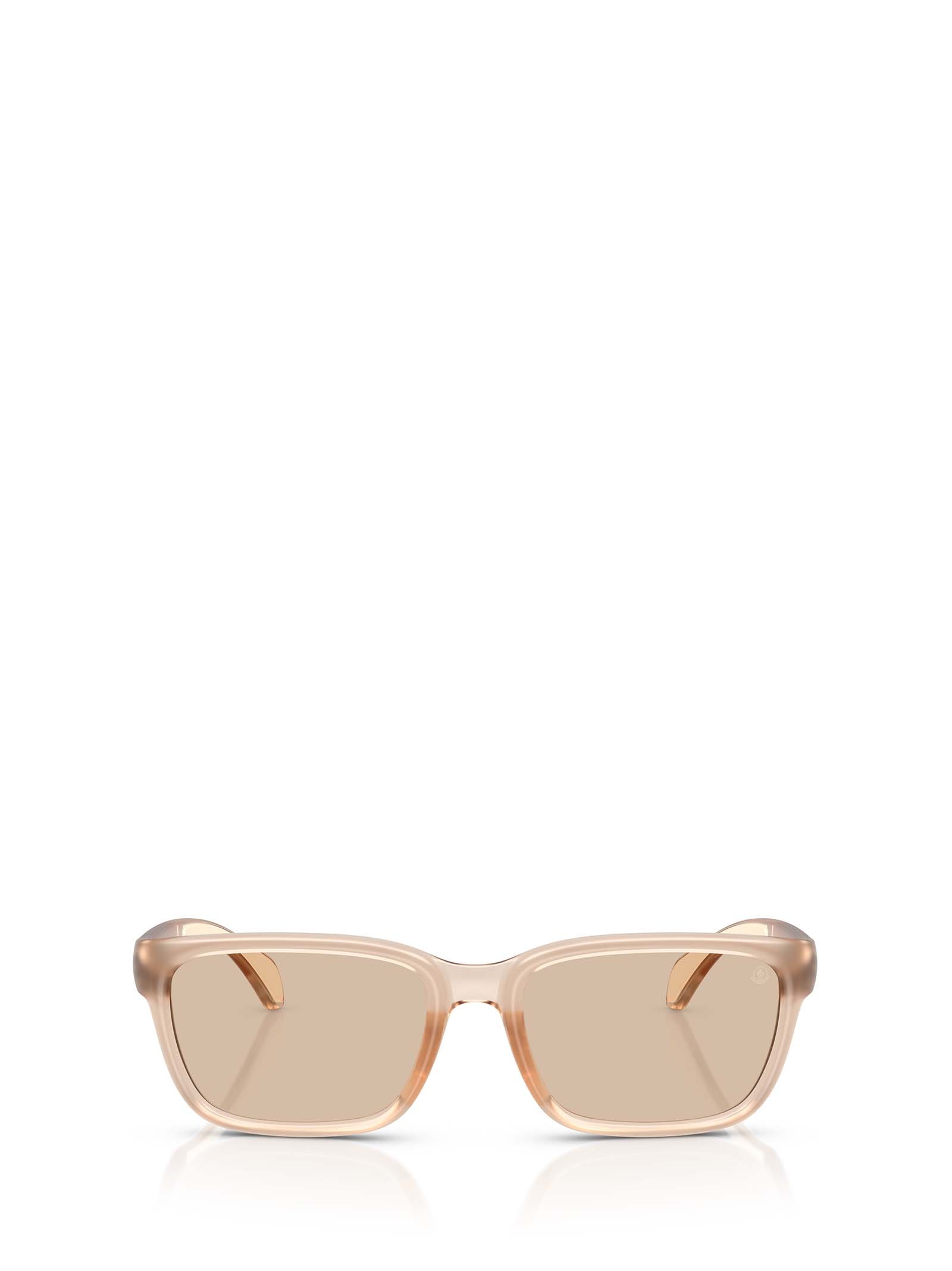 Moncler Eyewear Rectangular Frame Sunglasses In Brown