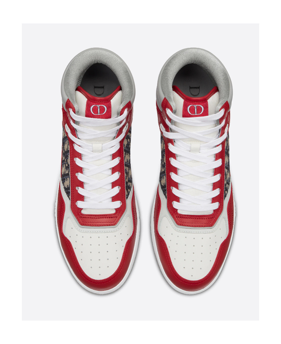Dior Oblique High-top Sneakers Men In Red