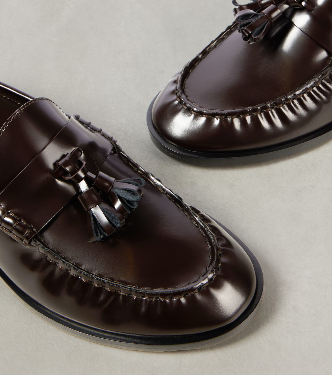 The Row Round-toe Loafers In Black