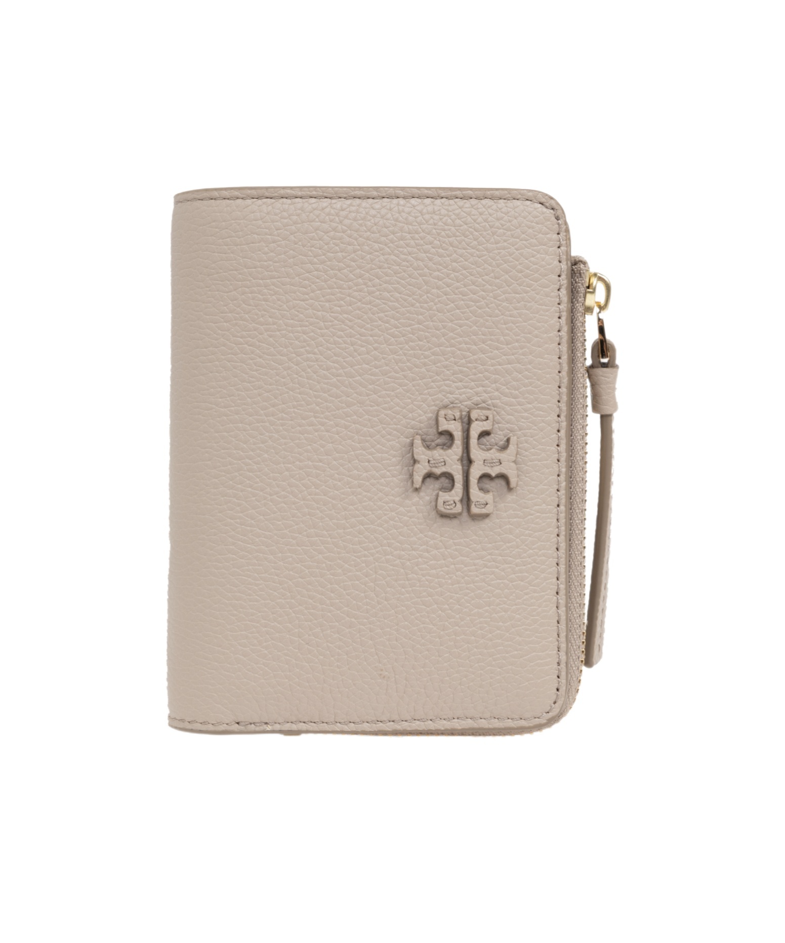 Tory Burch Leather Wallet With Logo In Nude