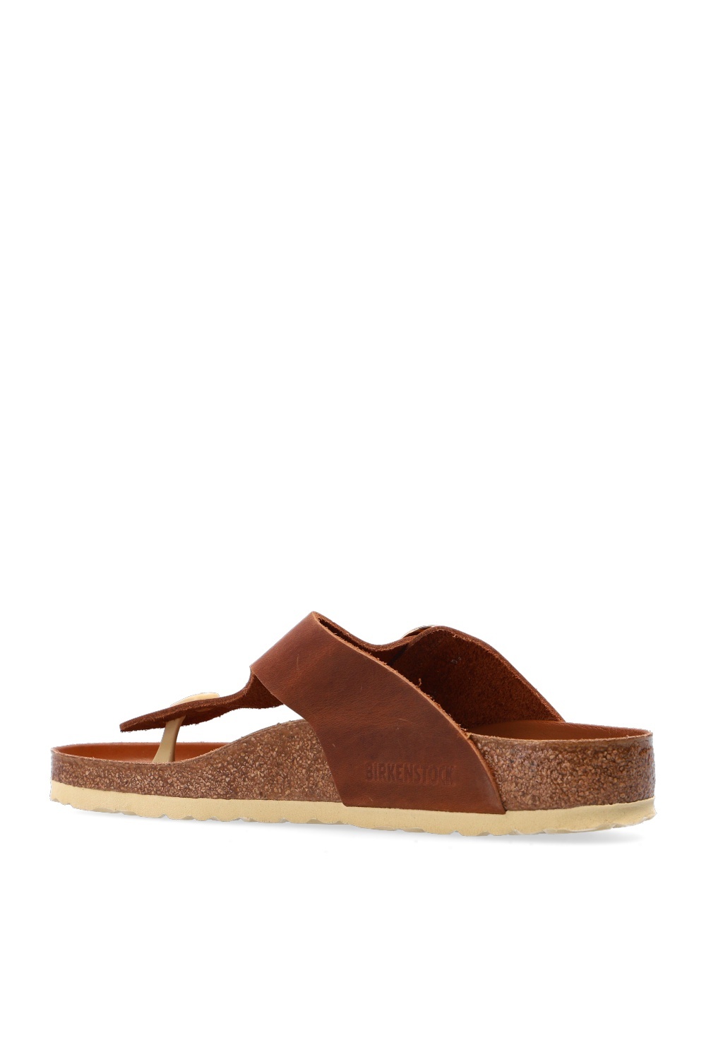 Birkenstock Gizeh Big Buckle Oiled Leather Sandals In Brown