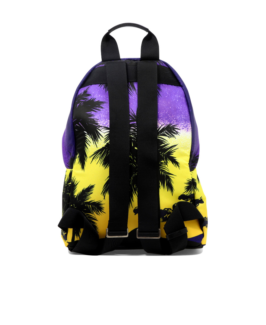 Palm Angels Palm Tree Print Backpack In Black