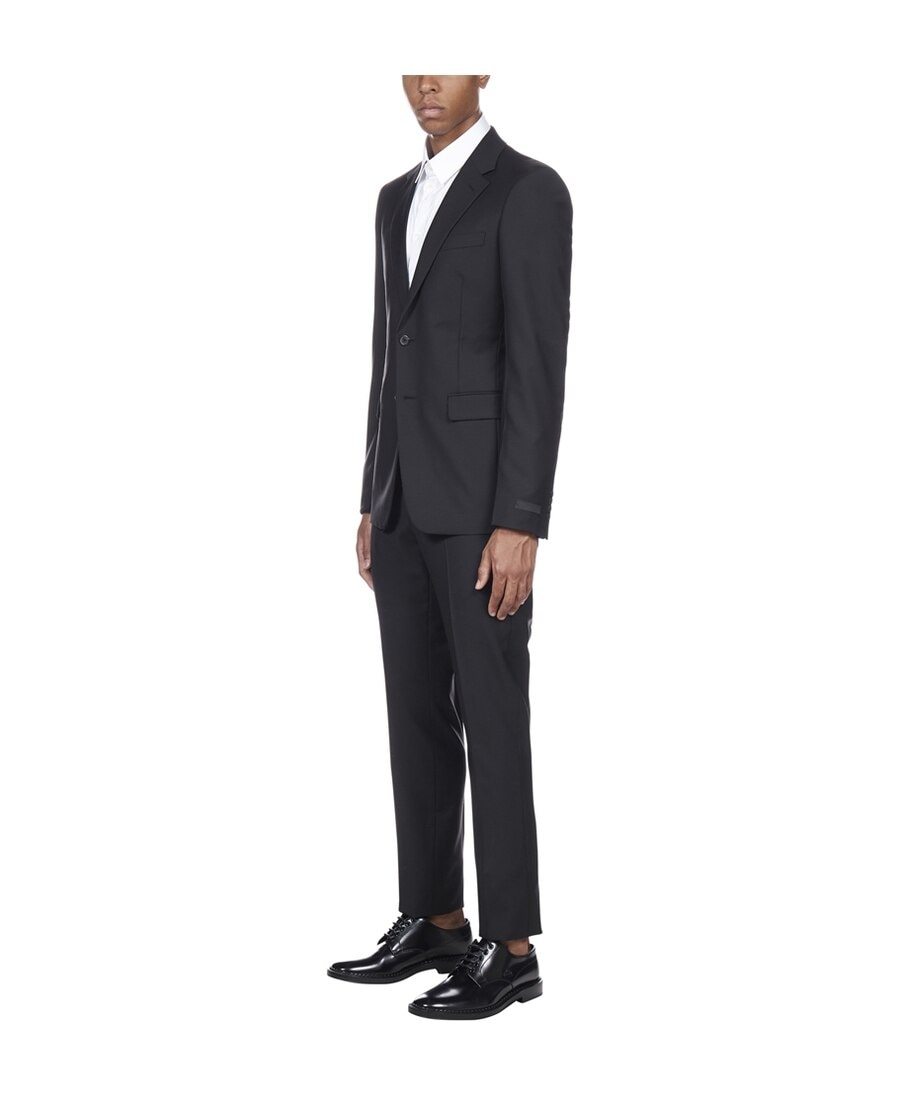 Prada Single-breasted Wool And Mohair Suit In Black