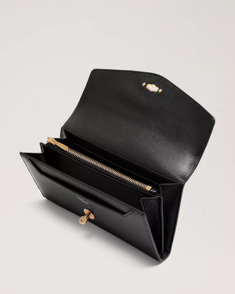 Mulberry Twist-lock Wallet In Black