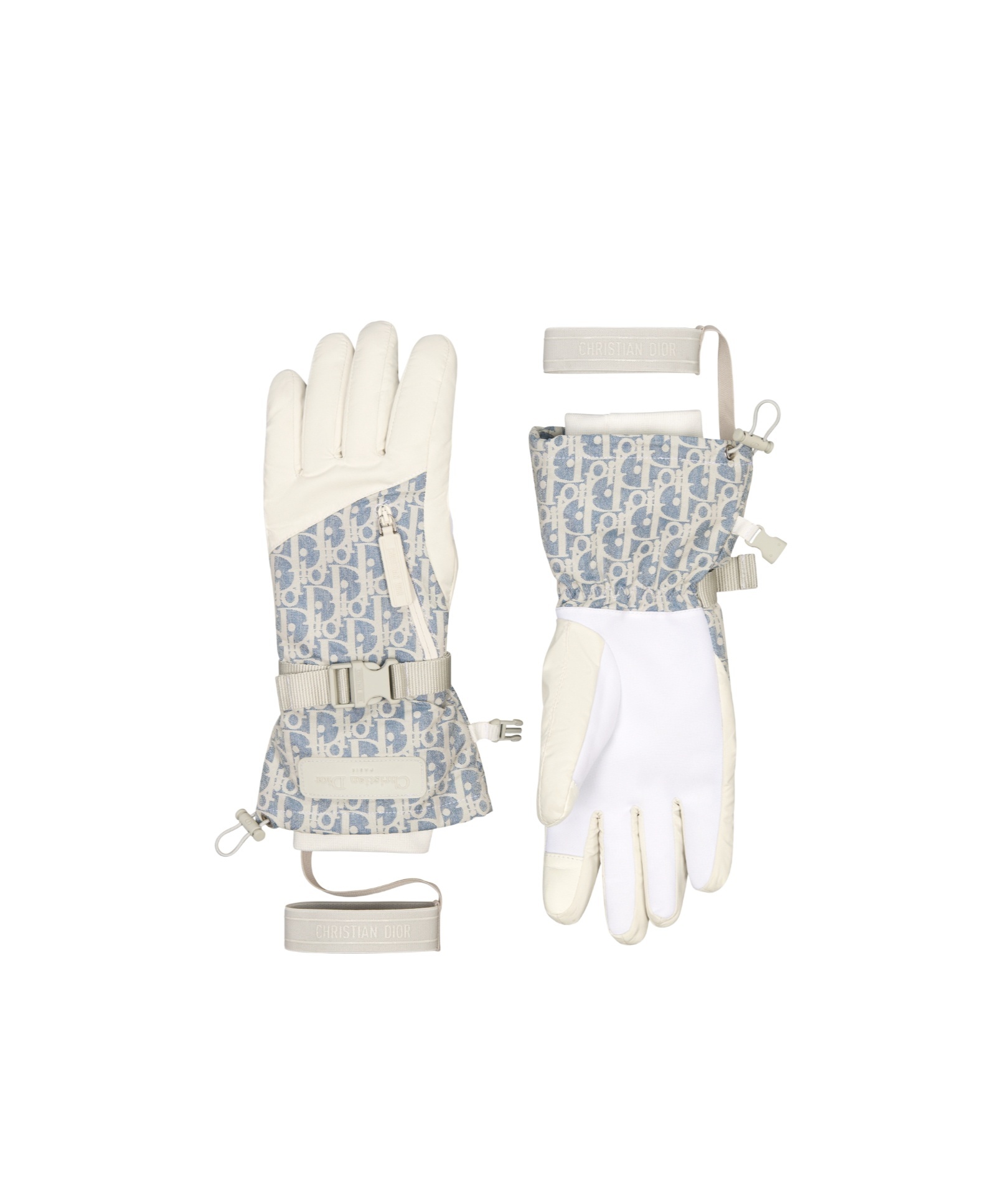 Dior Oblique Ski Gloves In Neutral