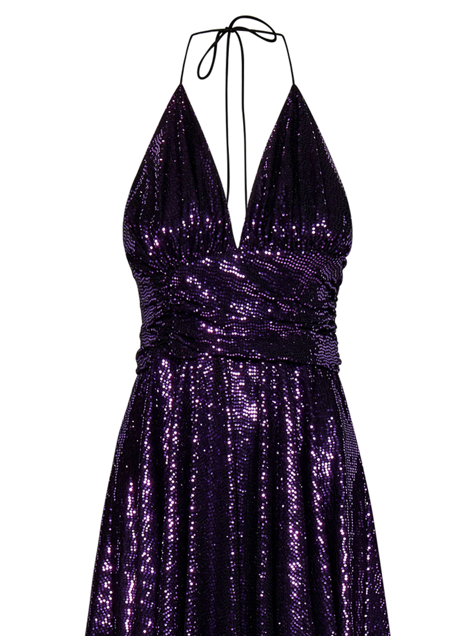 Alexandre Vauthier Sequin-embellished Halterneck Backless Dress In Black