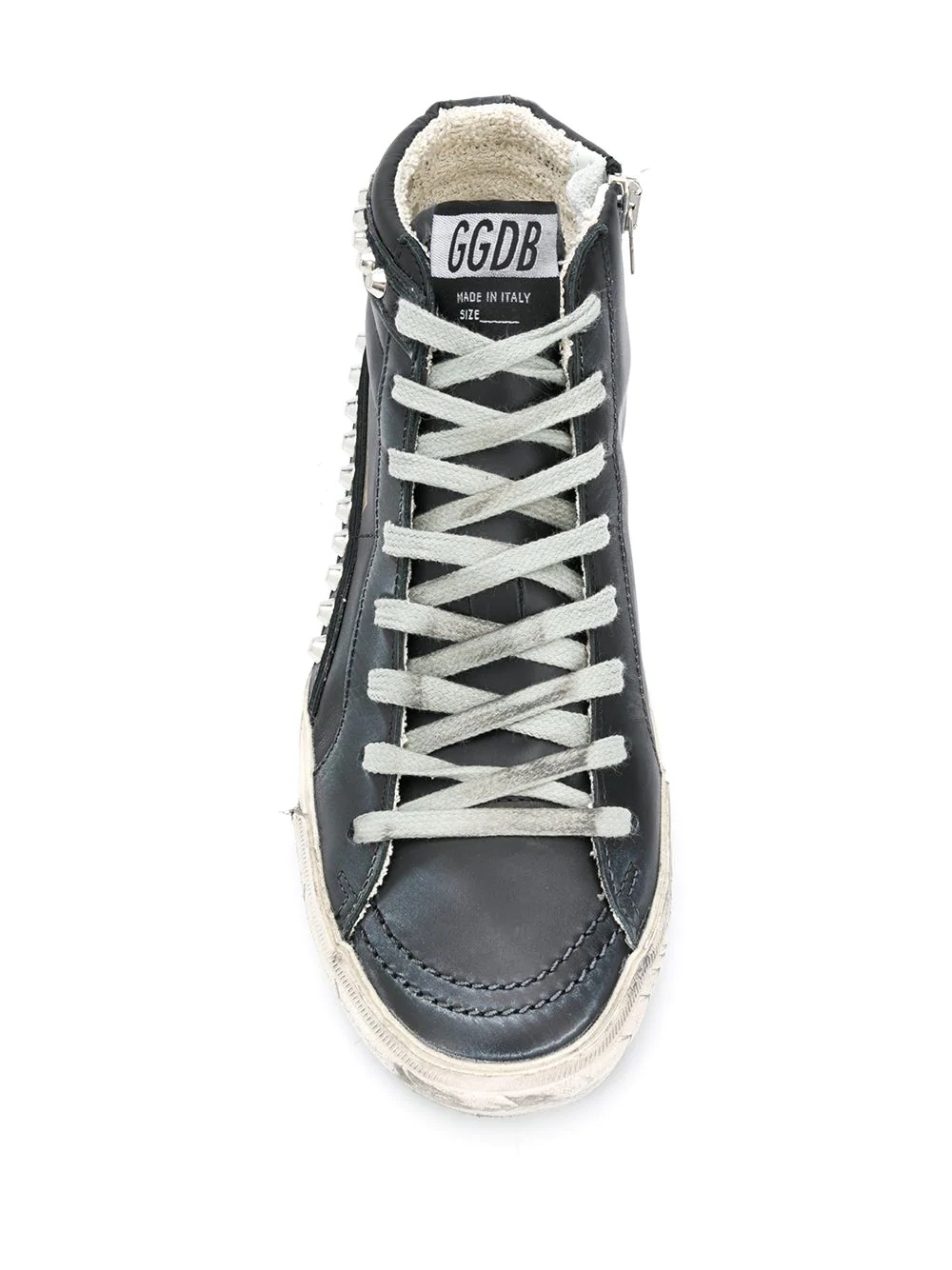 Golden Goose Slide Hi-top Sneakers In Black