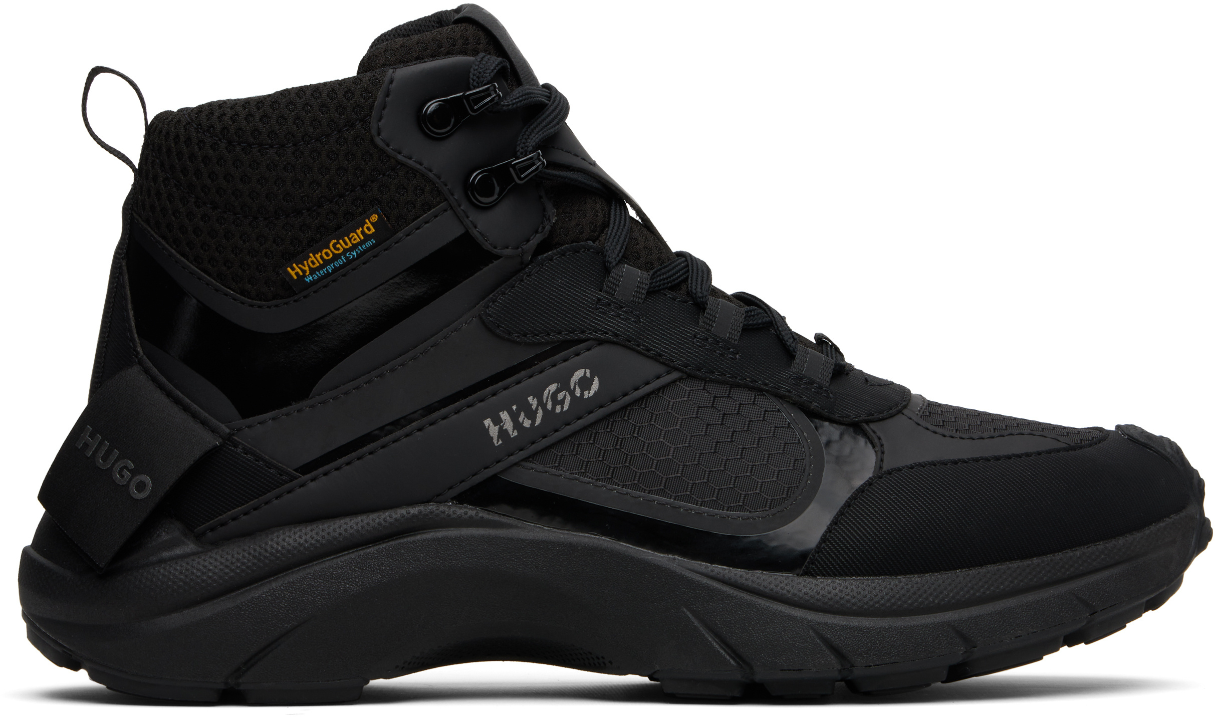 Hugo Boss Black Waterproof Boot Sneakers In Black