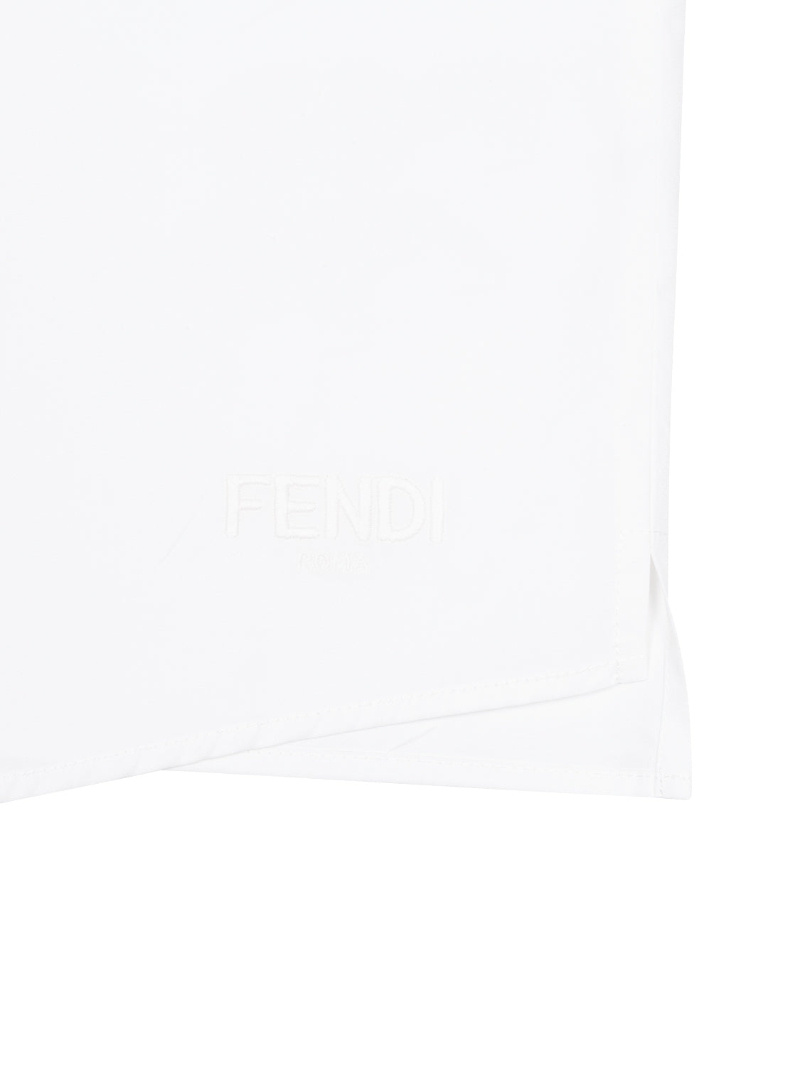 Fendi Boxy-fit Shirt Blouse With Ruffles In White