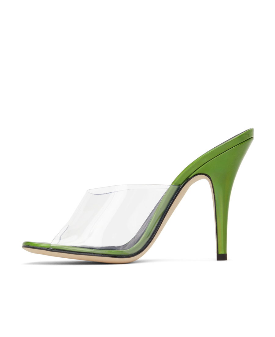 Giuseppe Zanotti Green Curvy 105mm Heeled Sandals In White