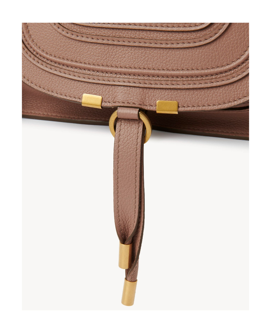 Chloé Marcie Medium Textured-leather Tote In Brown