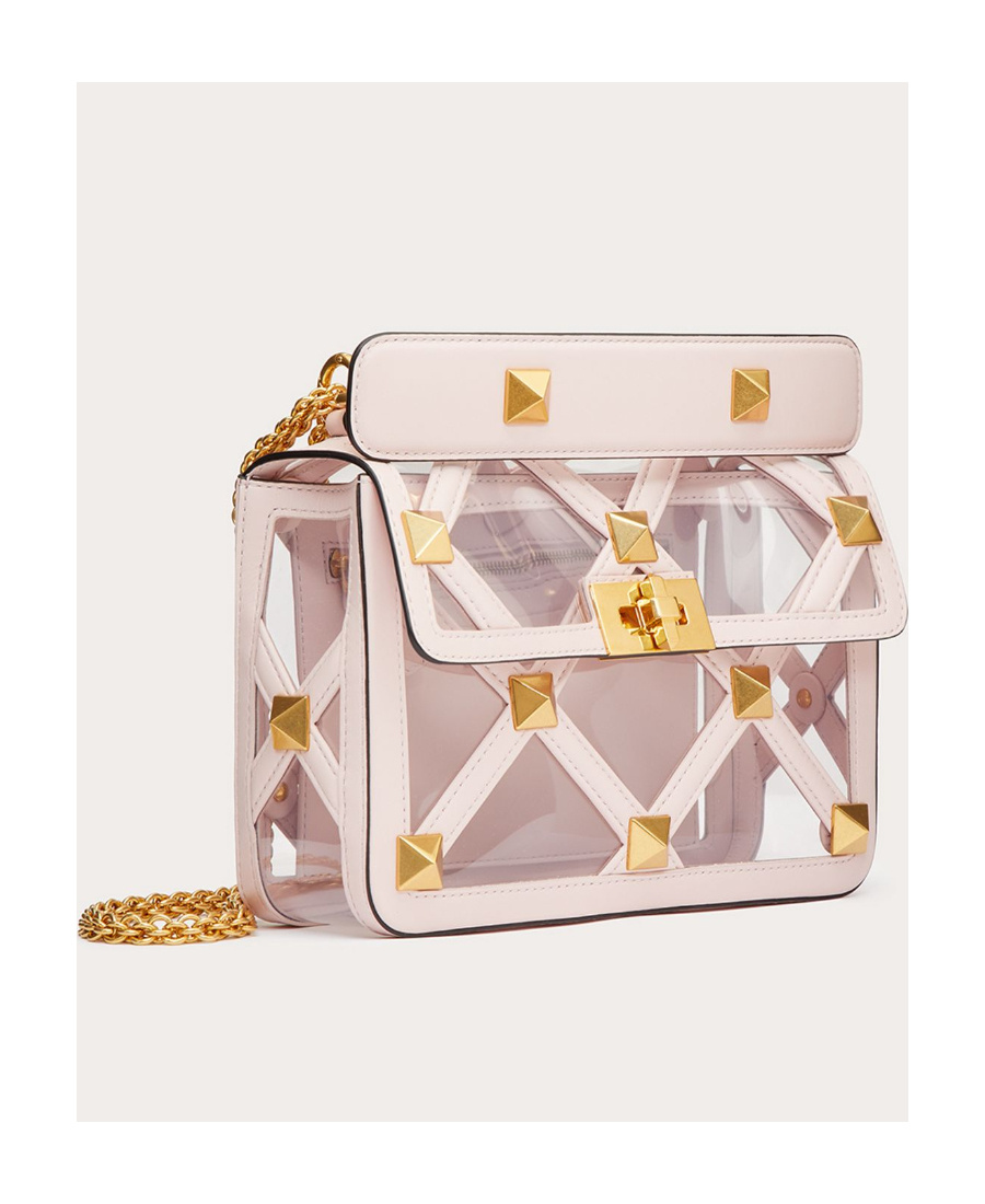 Valentino Roman Stud Crossbody Bag In Nude