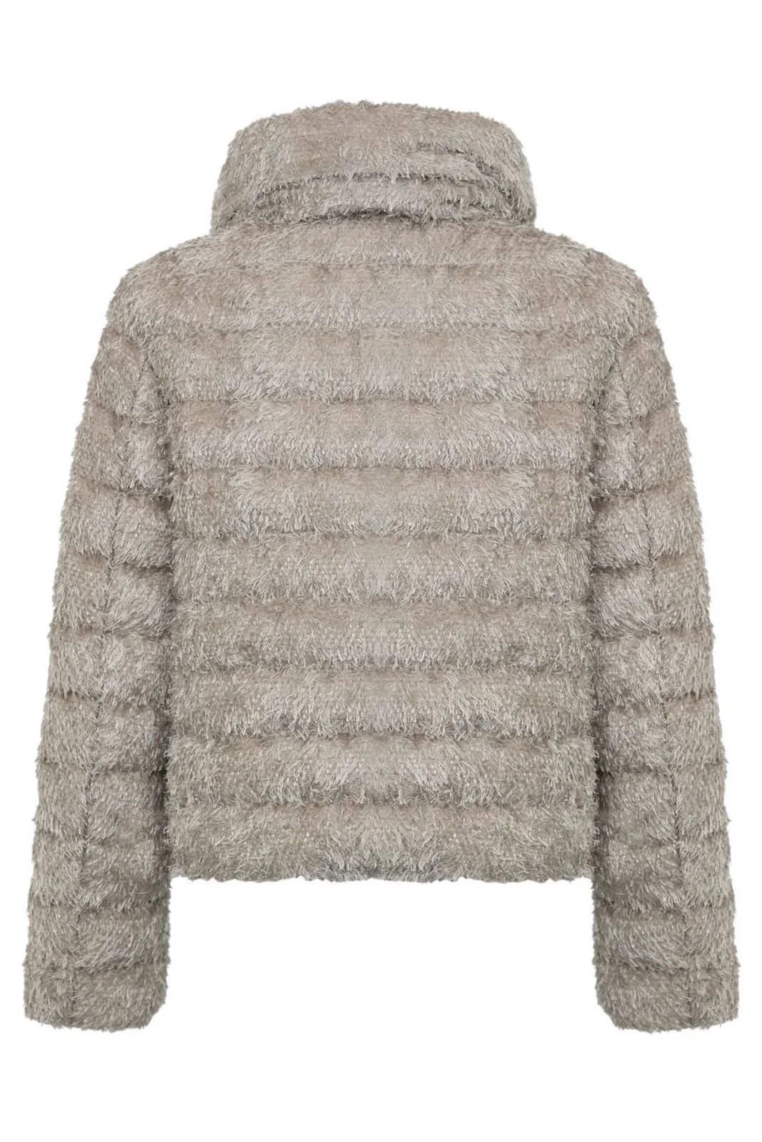Herno Faux Fur Down Jacket In Brown