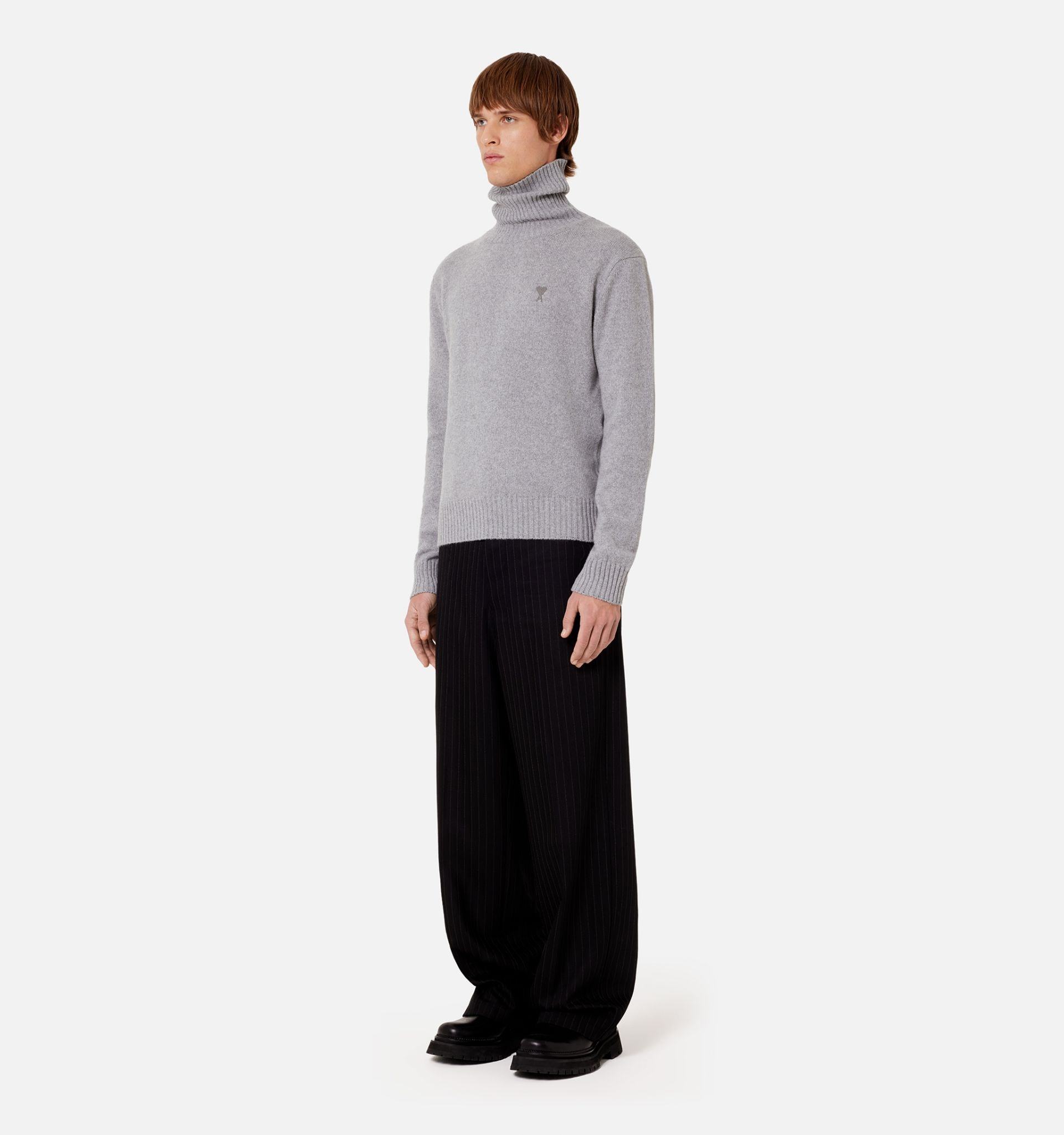Ami Alexandre Mattiussi Ami De Coeur Cashmere Jumper In Gray