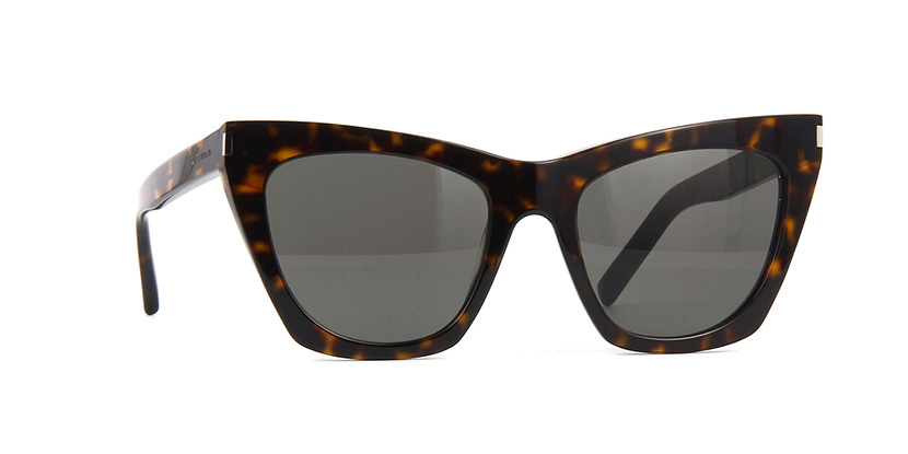 Saint Laurent Womens Brown Sl214 Kate Cat-eye-frame Acetate Sunglasses In Black