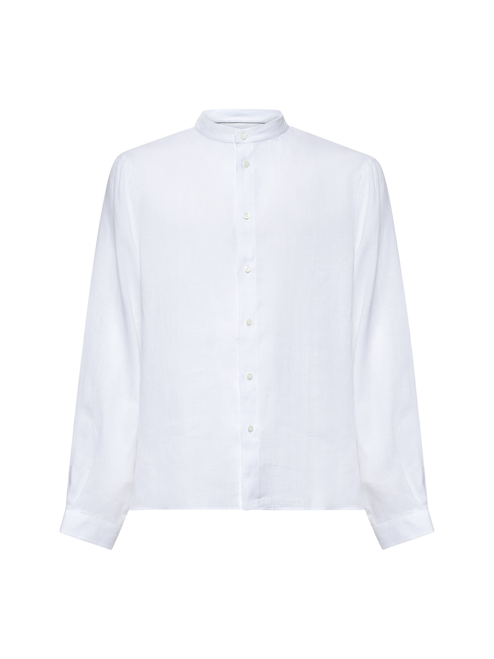 Brunello Cucinelli White Linen Easy Fit Shirt In White