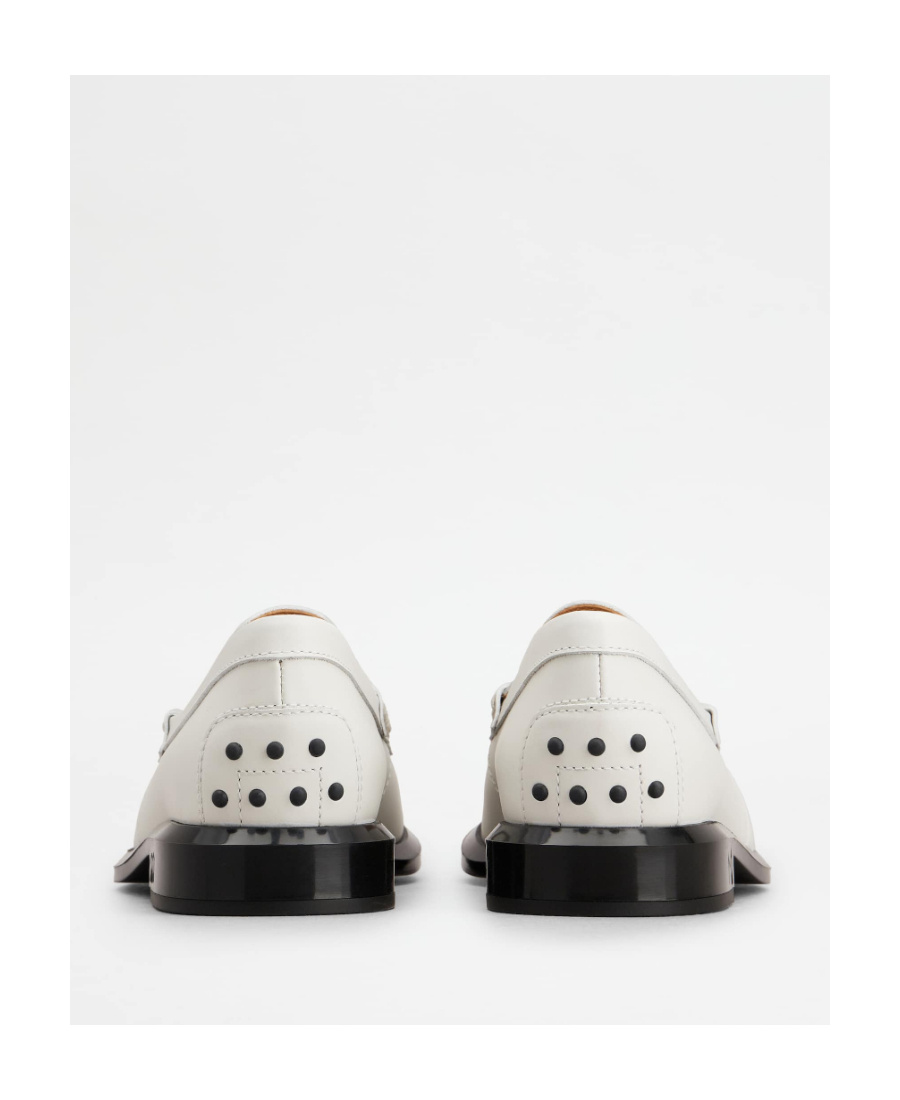 Tod's Leather Penny Loafers In White