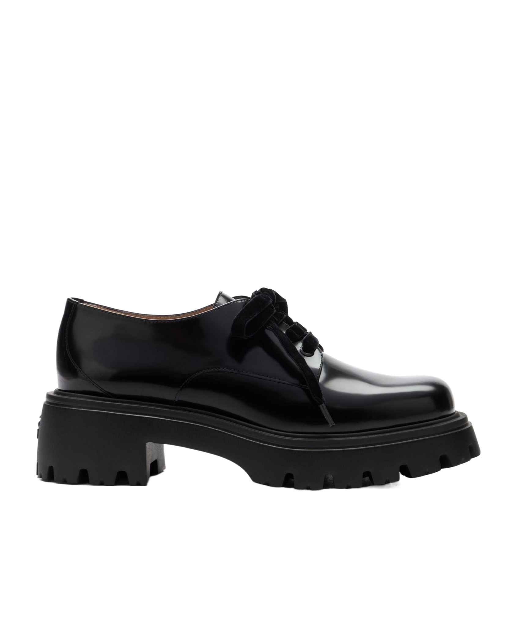 Stuart Weitzman Emerson Leather Lace-up Shoes In Black