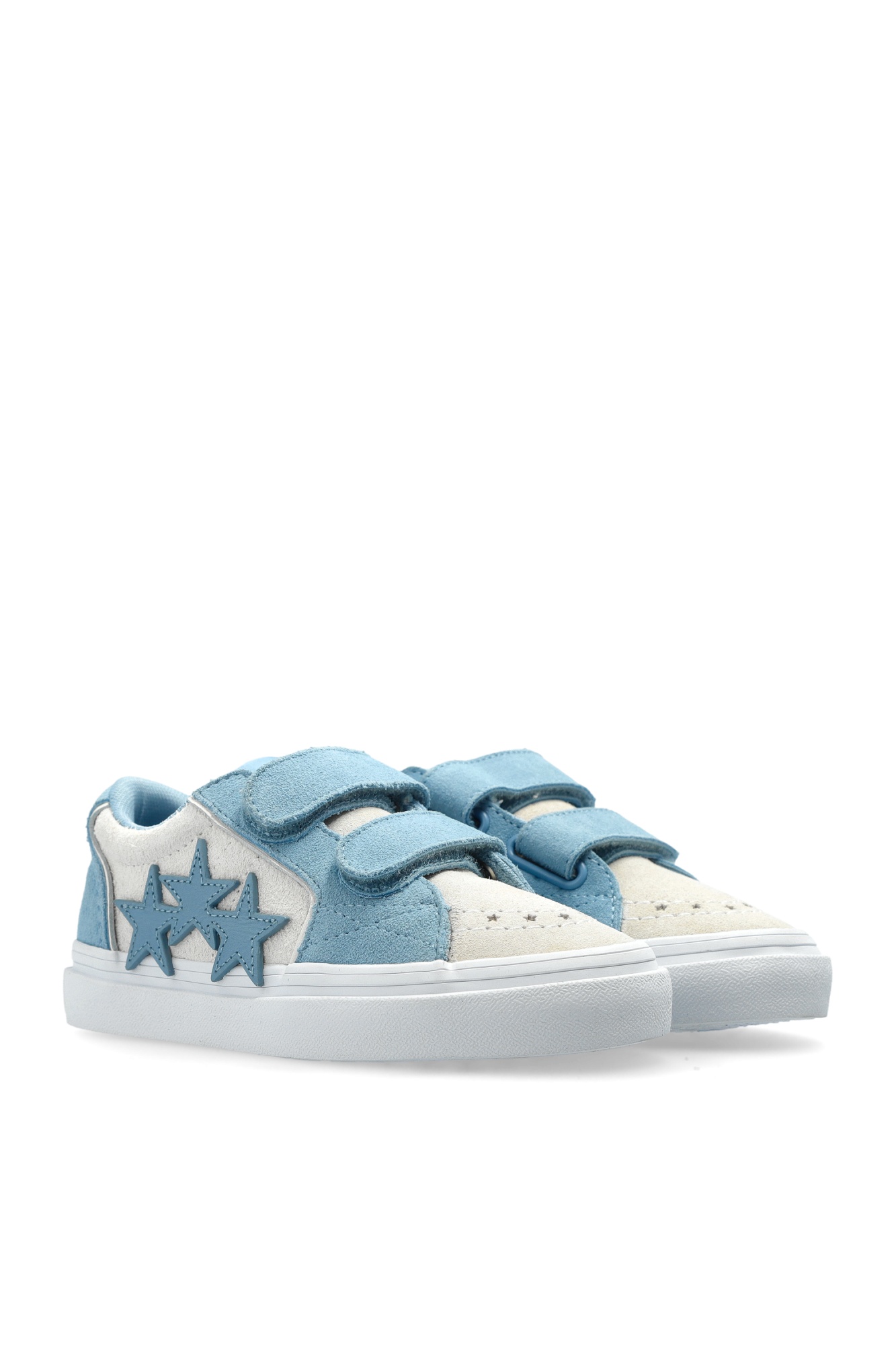 Amiri Kid's Sunset Skate Low-top Leather Sneakers, Toddler In Blue