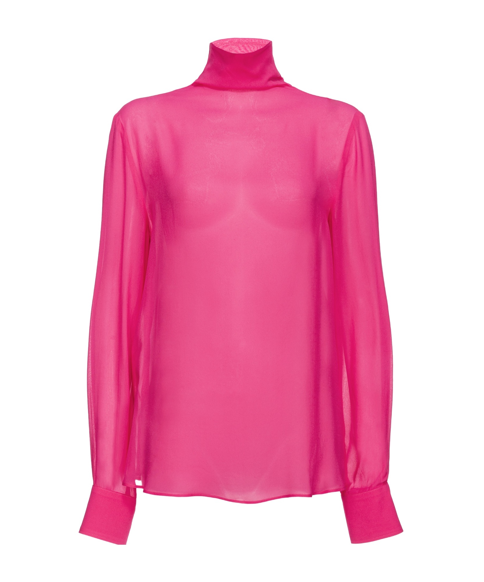 Pinko High-necked Long-sleeved Blouse In Pink
