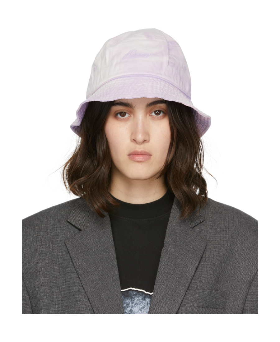 We11 Done Logo-embroidered Bucket Hat In Purple
