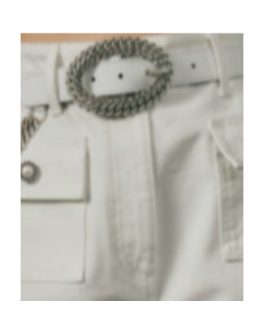 Alessandra Rich Decorative-button High-waist Shorts In White