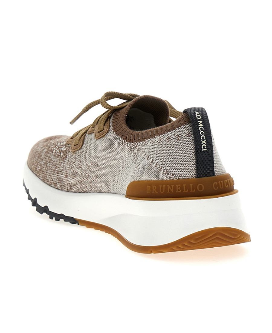 Brunello Cucinelli Men Knit Sneakers In Multicolor