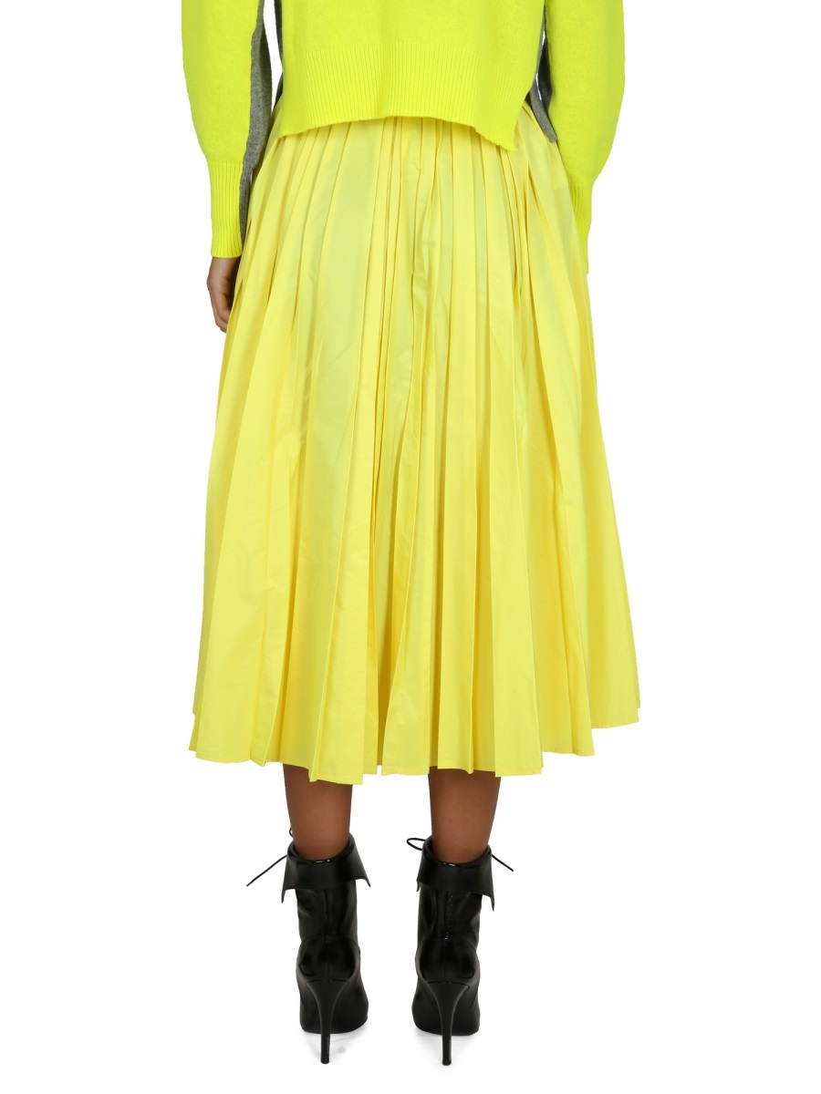 Philosophy Di Lorenzo Serafini A-line High Waist Midi Pleated Skirt In Yellow