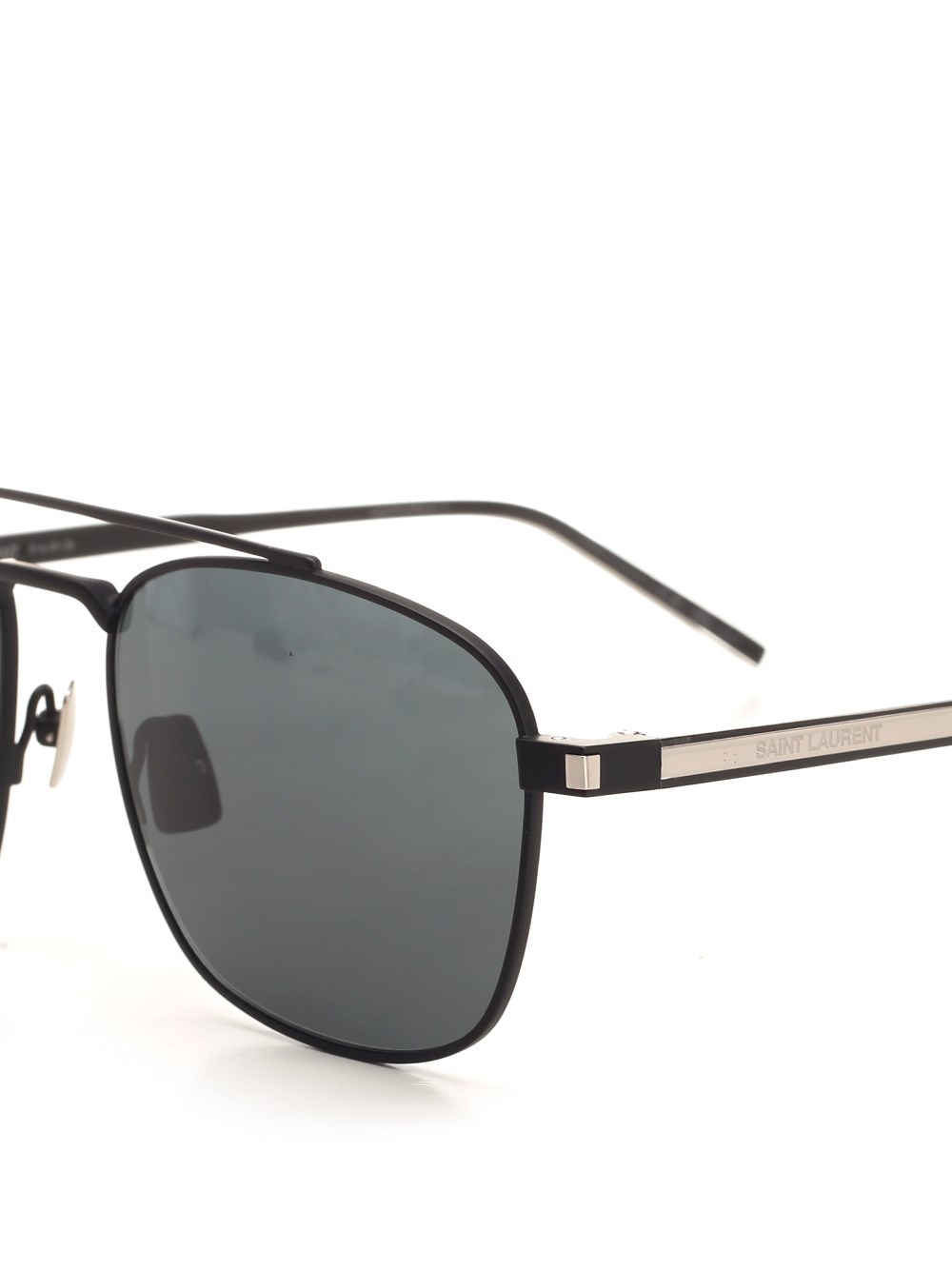 Saint Laurent Pilot-frame Sunglasses In Gray