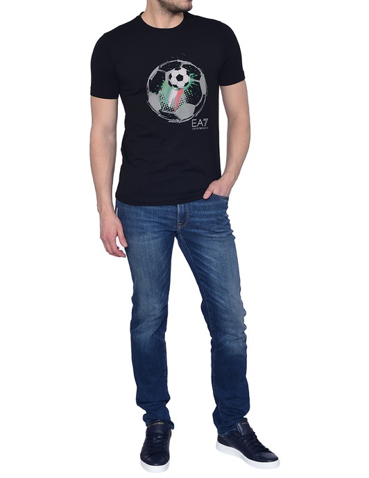 EMPORIO ARMANI LOGO T-SHIRT WITH ROUND NECK