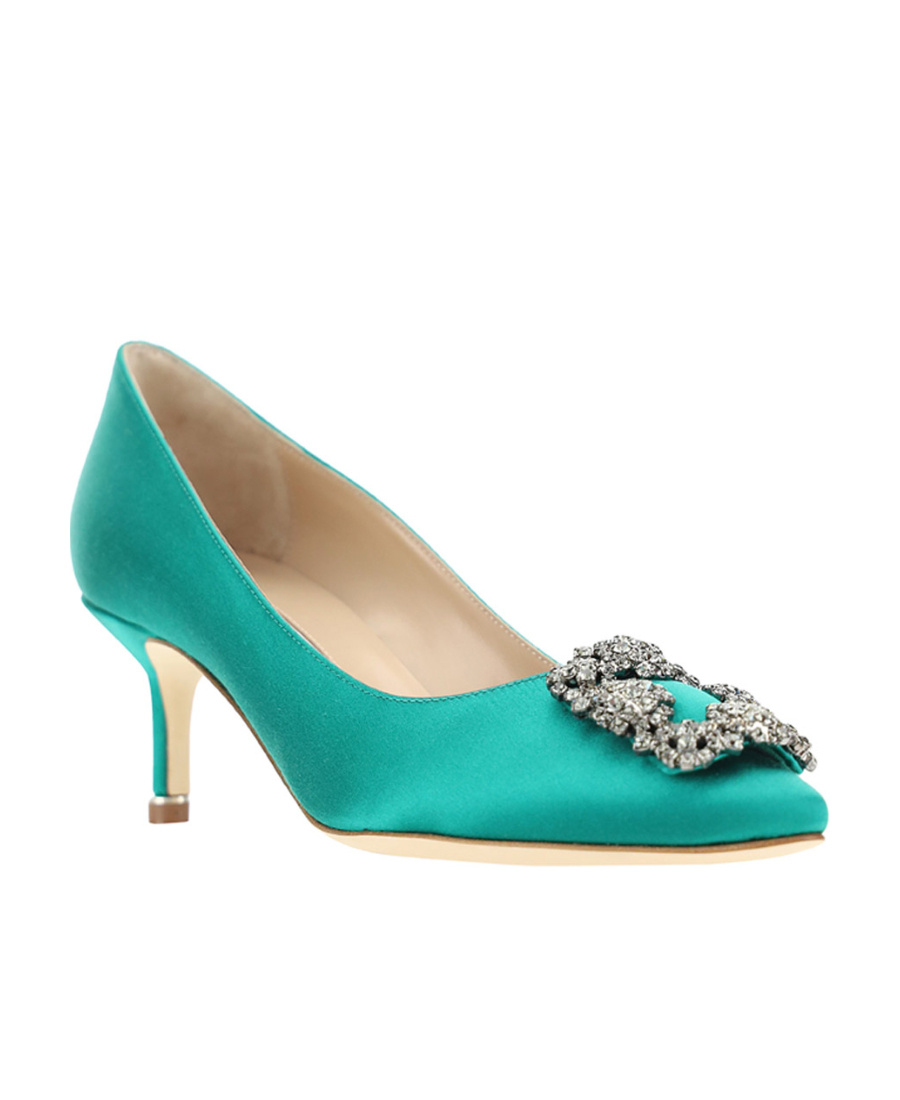 Shop Manolo Blahnik Cusp High-heeled Shoes In Green