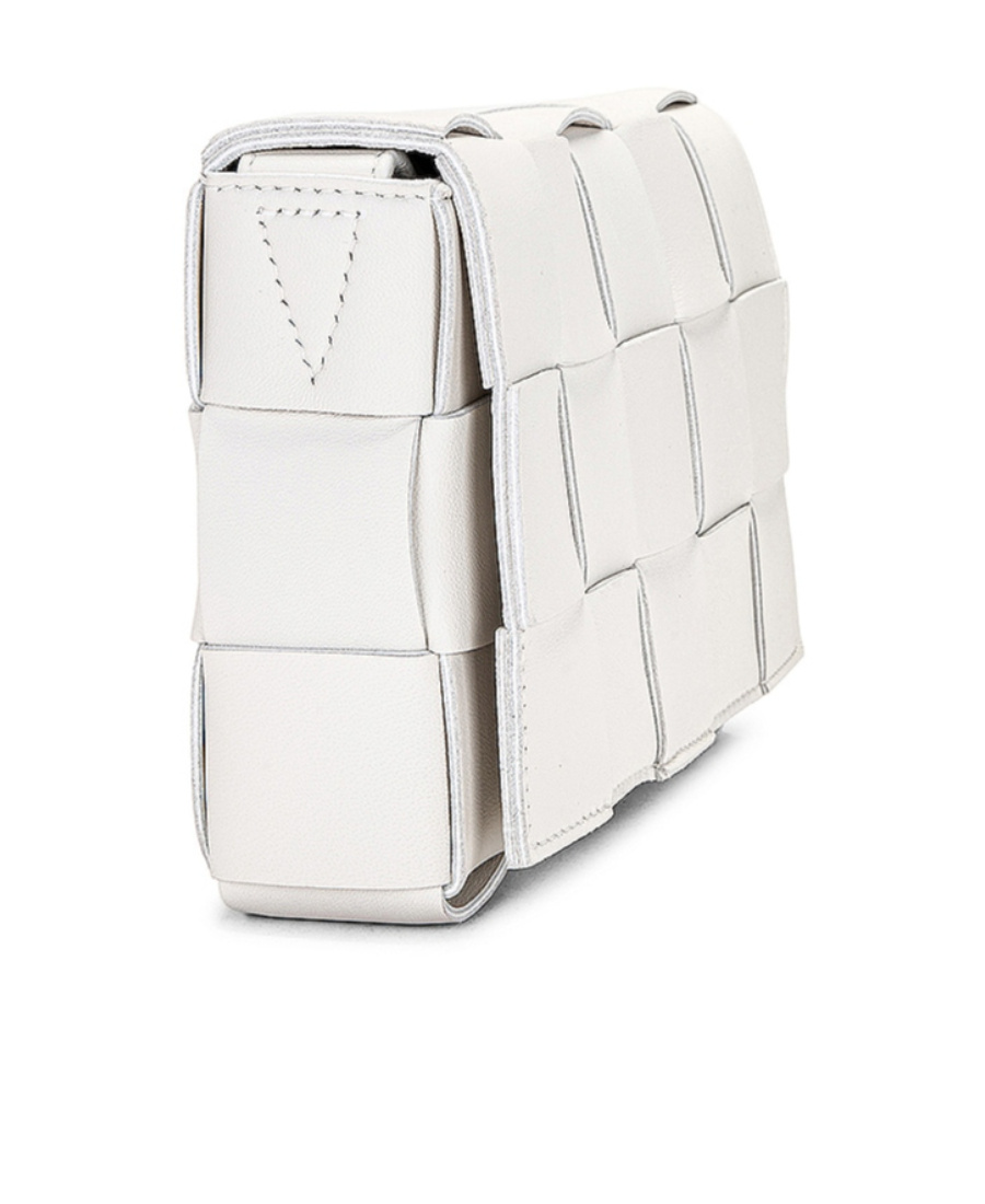 Bottega Veneta Small Cassette Cross Body Bag In White