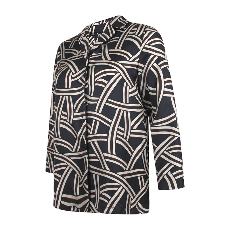 Max Mara Printed Shirt In Black