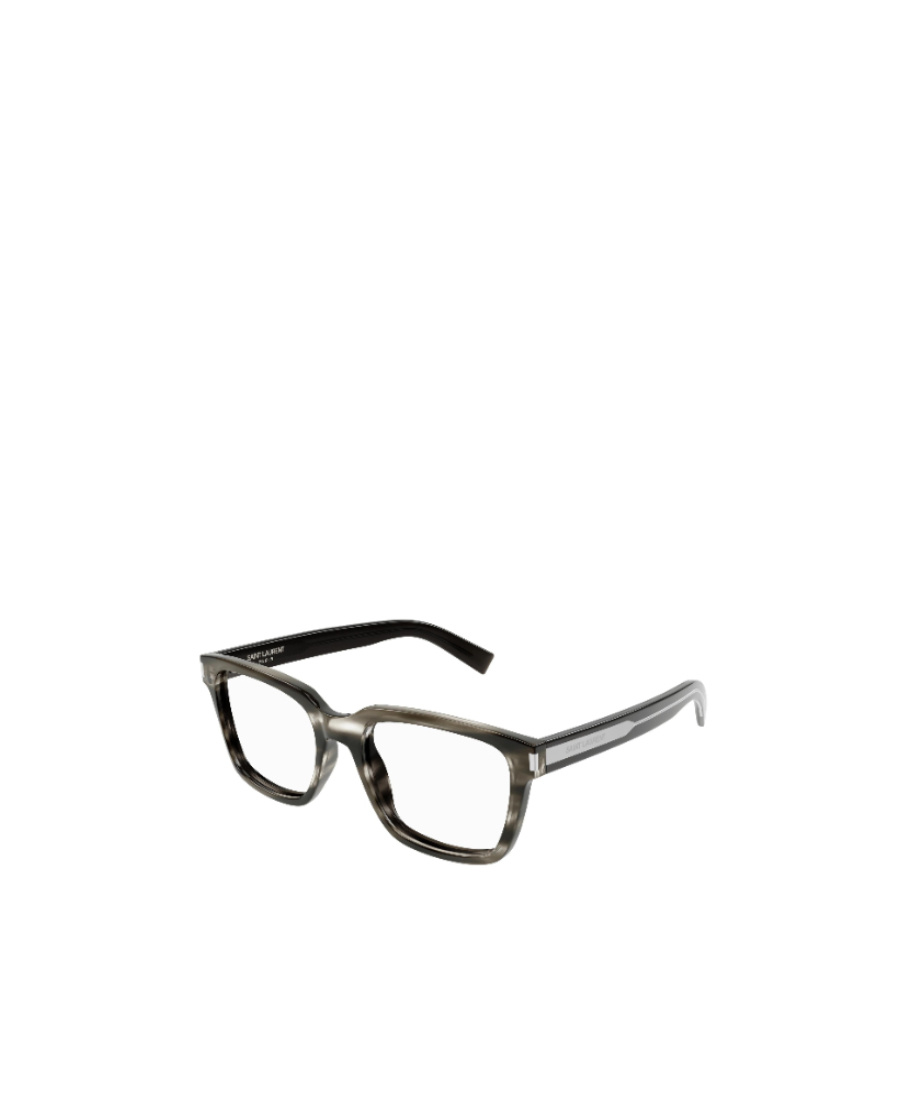Saint Laurent Two-tone Rectangle-frame Glasses In Black