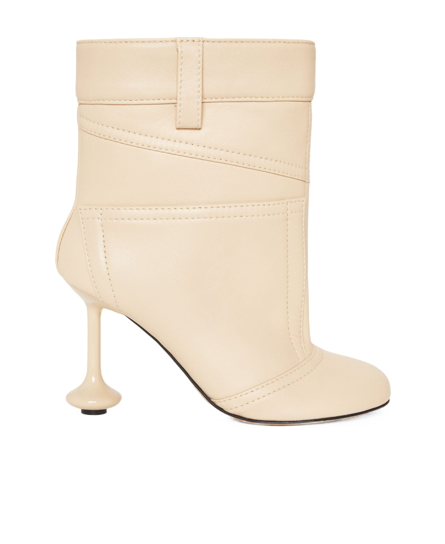 Loewe Leather Toy Ankle Boots 90 In Nude