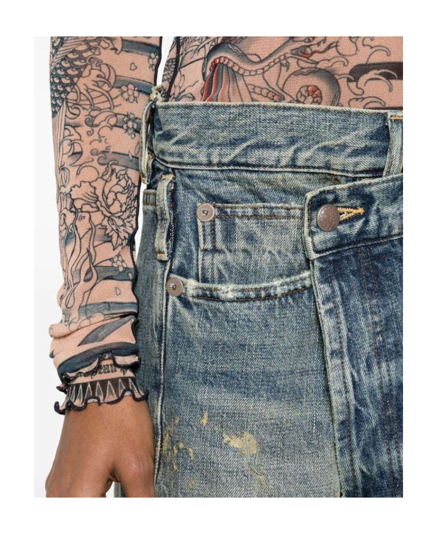 R13 Belt-loop Jeans In Multicolor