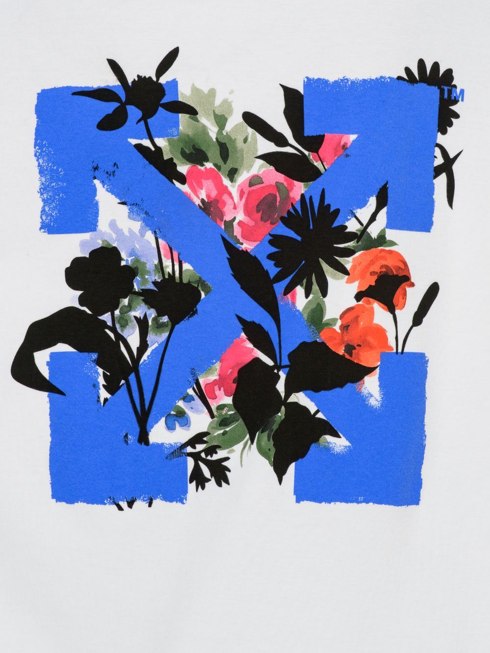 Off-white Floral Arrows T-shirt In White