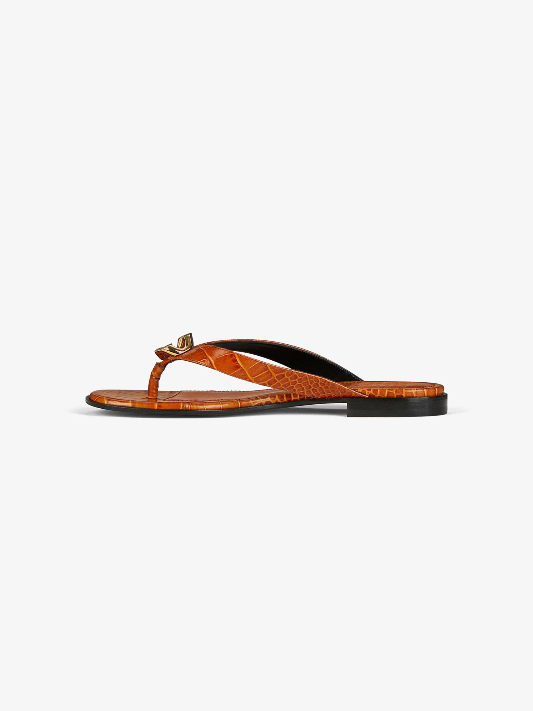 Givenchy G Chain Flat Sandals In Brown