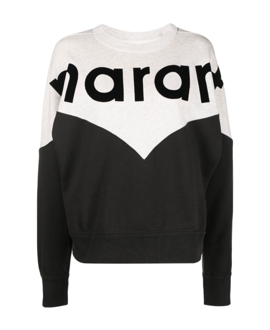 Isabel Marant Étoile Isabel Marant Etoile Women Two-tone Cotton Blend Houston Sweatshirt In Black