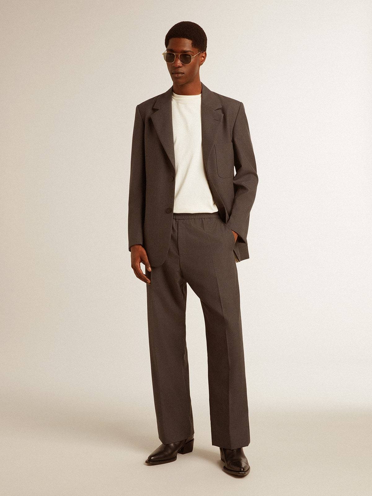 Golden Goose Single-breasted Virgin Wool Blazer In Black