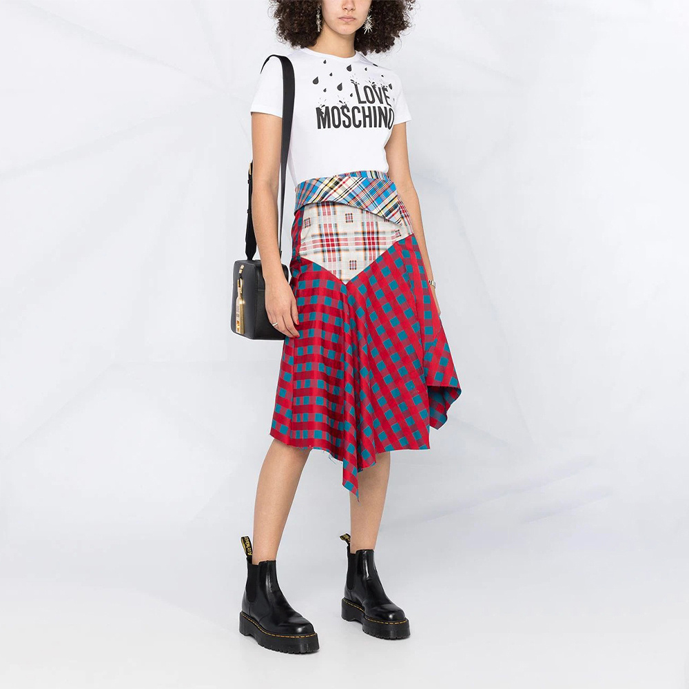 Moschino T-shirt With Round Neck And Short Sleeves In White